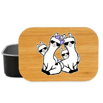 Llamas Mom Kids Family Dad Dad Sunglasses - Lunch Box - black - Front