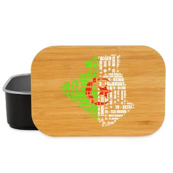 Carte d'Algérie en couleur drapeau et 48 wilayas - Lunch Box - black - Front