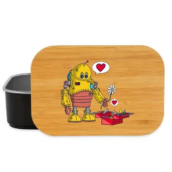Le robot et l'amour - Boîte à goûter - noir - Devant