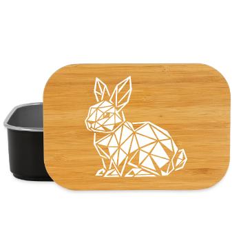 Lapin de Pâques magique en forme de lapin géométrique - Boîte à goûter - noir - Devant