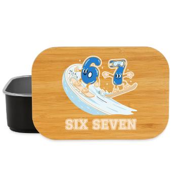 67 Six Seven Snowboarder Wintersport - Lunch Box - Schwarz - Vorne