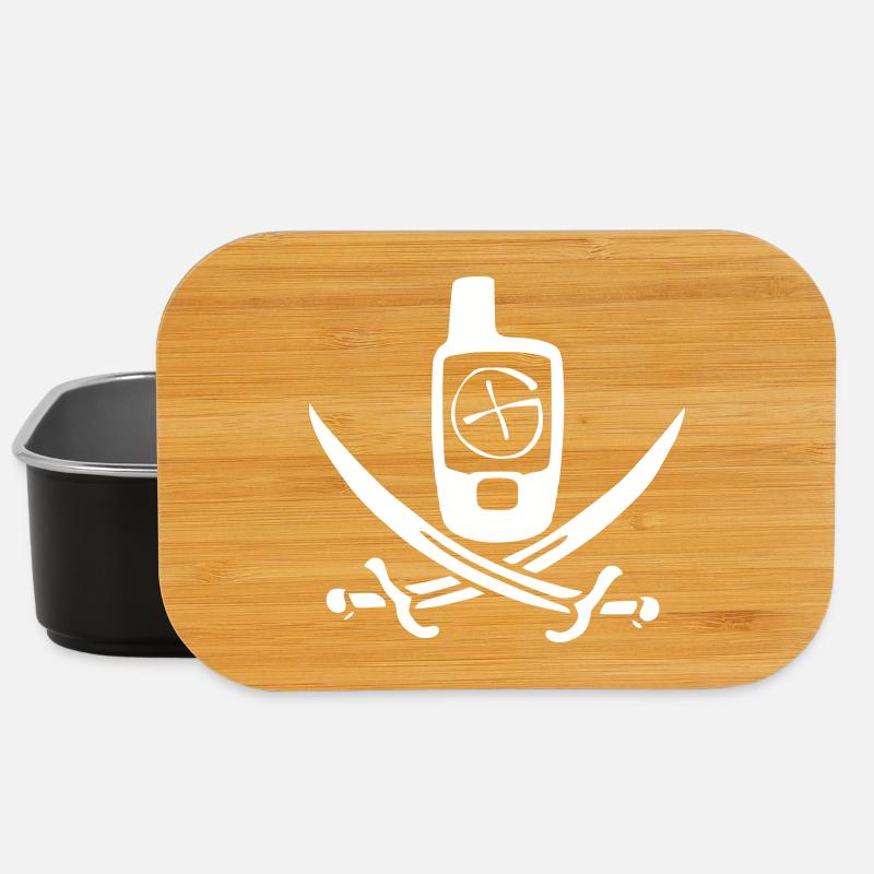 Geocaching Pirate Flag White - Lunch Box - black