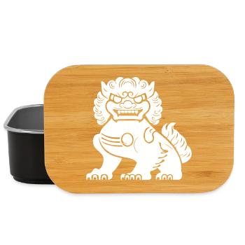 Chinese Lion - Lunch Box - black - Front