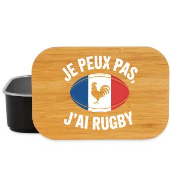 Je Peux Pas J'ai Rugby - Boîte à goûter - noir - Devant