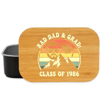 Rad Dad Grad Class of 1986 Retro - Lunch Box - black - Front