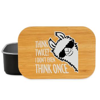 Think Twice? I Don't Even Think Once Lustig Spruch - Lunch Box - black - Front