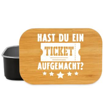 Science Coder HAST DU EIN TICKET AUFGEMACHT LUSTIG - Lunch Box - Schwarz - Vorne