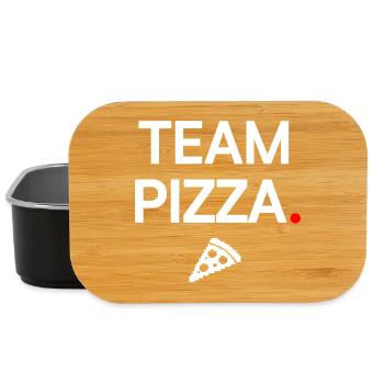 TEAM PIZZA | Gourmet-Humor - Lunch Box - Schwarz - Vorne
