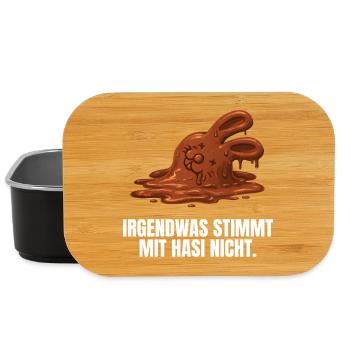 Irgendwas stimmt mit Hasi nicht Ostern - Lunch Box - Schwarz - Vorne