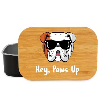 Hey Paws Up English Bulldog Lunettes de soleil cool - Boîte à goûter - noir - Devant