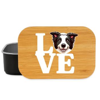 J’ADORE le chien Border Collie Dog Lover Drôle - Boîte à goûter - noir - Devant
