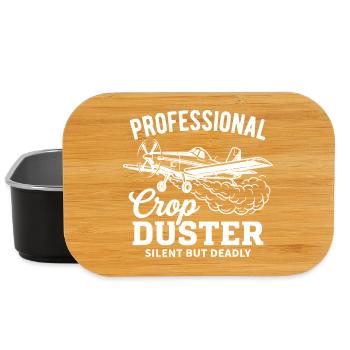 Lustiges Crop Duster-Shirt – Flugzeugpilotengeschenk - Lunch Box - Schwarz - Vorne