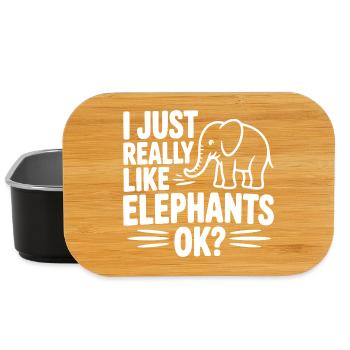 J’aime vraiment les éléphants, d’accord ? - Boîte à goûter - noir - Devant