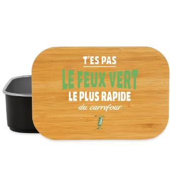 T’es pas le feu vert le plus rapide – Vanne - Boîte à goûter - noir - Devant