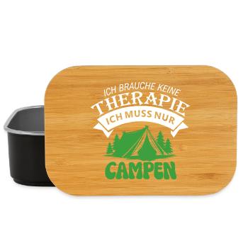 Ich brauche keine Therapie - Camping - Lunch Box - Schwarz - Vorne