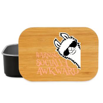 Lama Warning Socially Awkward Sunglasses Alpaca - Lunch Box - black - Front