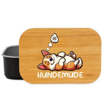 Hundemüde Corgi Corgis Welsh Corgi Corgibesitzer  - Lunch Box - Schwarz - Vorne