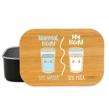 No Normal Body: Water vs Milk - Lunch Box - black - Front