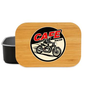 Cafe Racer Vintage Logo Circle - Lunch Box - Schwarz - Vorne