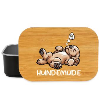 Hundemüde Cocker Spaniel Cockerhund Cockerbesitzer - Lunch Box - Schwarz - Vorne