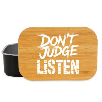 Dont Judge Listen Street Art - Lunch Box - Schwarz - Vorne