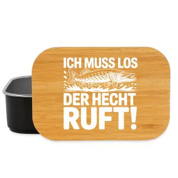 Angler Spruch Hecht - Lunch Box - Schwarz - Vorne