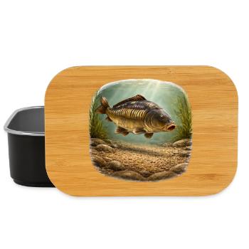 Mirror Carp Underwater Fishing Design - Lunch Box - black - Front