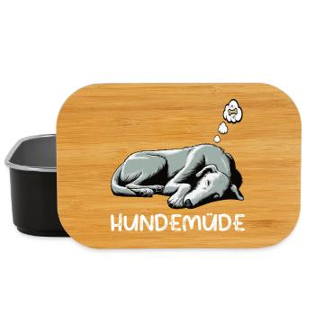 Hundemüde Irischer Wolfshund Wolfshundbesitzer - Lunch Box - Schwarz - Vorne