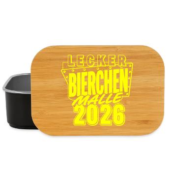 Lecker Bierchen Malle 2026 Nous adorons la bière - Boîte à goûter - noir - Devant