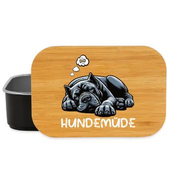 Hundemüde Cane Corso italienischer mastiff  - Lunch Box - Schwarz - Vorne