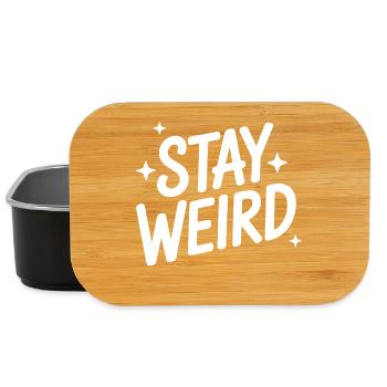 Stay Weird Lustiger Spruch Introvertiert - Lunch Box - Schwarz - Vorne