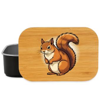 Eichhörnchen Eichhorn Eichhörnchenliebhaber Nager - Lunch Box - Schwarz - Vorne