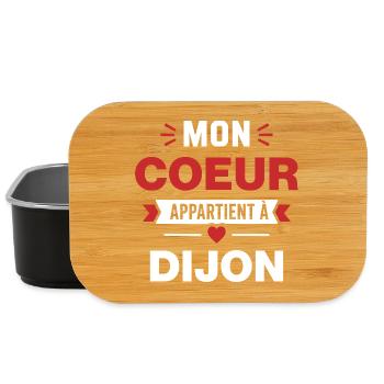 Mon Coeur Appartient à Dijon - Boîte à goûter - noir - Devant