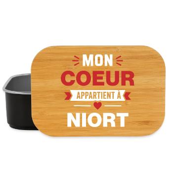 Mon Cœur Appartient à Niort - Boîte à goûter - noir - Devant