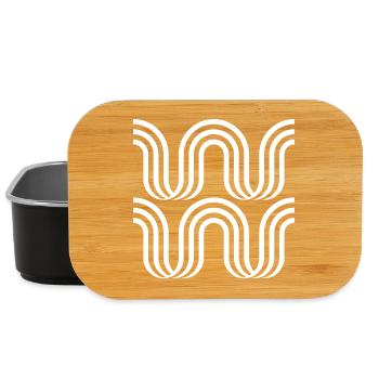 Monochrome Wellen umarmen sich - Lunch Box - Schwarz - Vorne