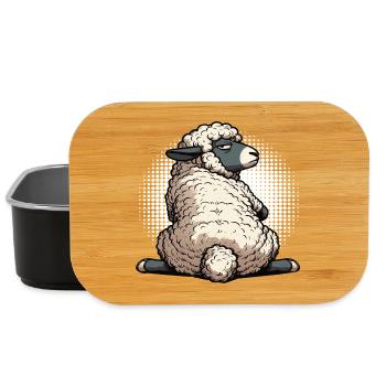 Schaf Schafe Schäfer Schafhalter Schafbock - Lunch Box - Schwarz - Vorne