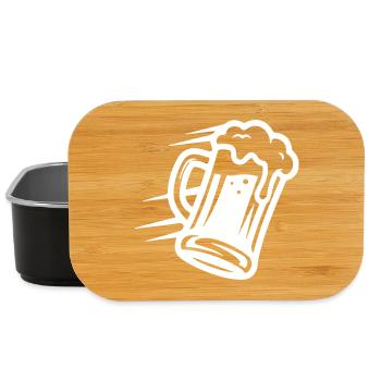 Icône du verre de bière - Boîte à goûter - noir - Devant