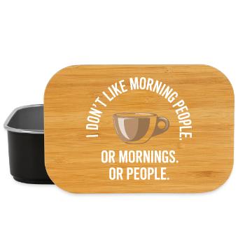 Morgenmuffel Don't Like Morning People Müde Büro - Boîte à goûter - noir - Devant