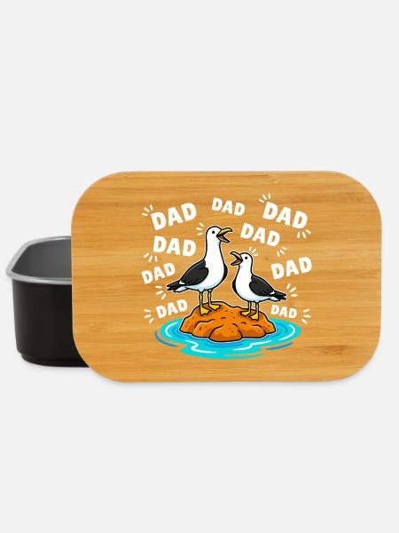 Dad Dad Dad - Lustige Möwen Kinder - Lunch Box - Schwarz