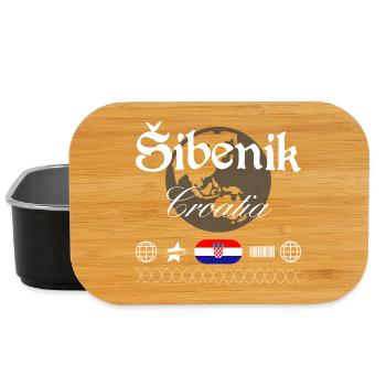 Šibenik Kroatien Streetwear Reise Souvenir - Lunch Box - Schwarz - Vorne