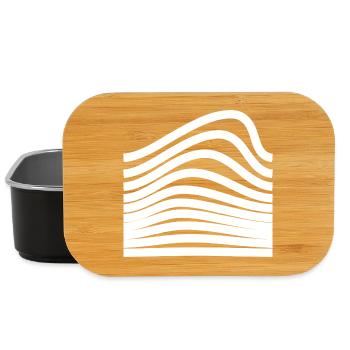 Wavy bold Lines design - Lunch Box - black - Front