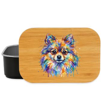 Wasserfarben Pom Portrait - Lunch Box - Schwarz - Vorne