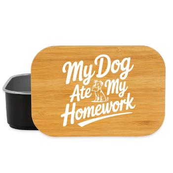 Mein Hund hat meine Hausaufgaben gefressen - Lunch Box - Schwarz - Vorne