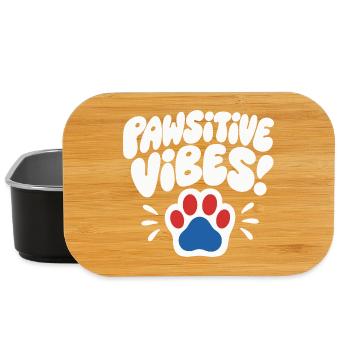 Pawsitive Vibes Dog Paws Design - Lunch Box - black - Front