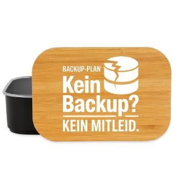 Kein Backup Plan Meme - Lunch Box - Schwarz - Vorne