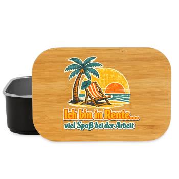 Rente am Strand Spruch - Lunch Box - Schwarz - Vorne