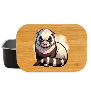 Frettchen Frettchenhalter Frettchenbesitzer - Lunch Box - Schwarz - Vorne