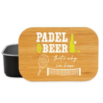 Padel_And_Beer - Boîte à goûter - noir - Devant