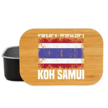 Koh Samui Koordinaten - Lunch Box - Schwarz - Vorne