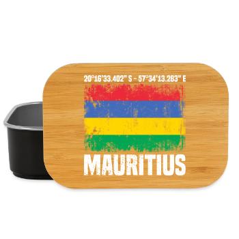 Mauritius Coordinates - Lunch Box - black - Front